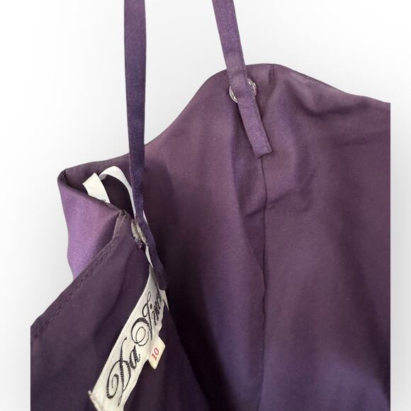 Da Vinci Purple Formal Ladies Dress w/ Removable Straps | Sz 10 [119] - Picture 5 of 7